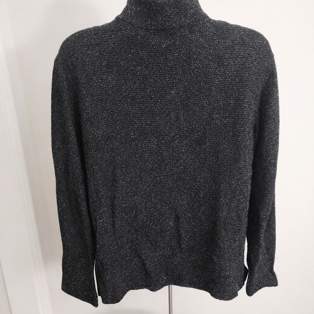 Feb - Eileen Fisher Textured Knit Button Front Jacket Cardigan Gray Womens